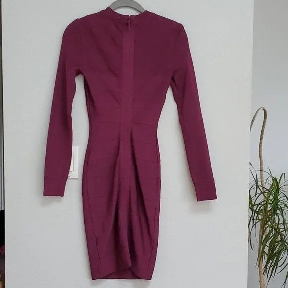 Herve Leger Paris Amethyst Long Sleeve Dress - Picture 7 of 11